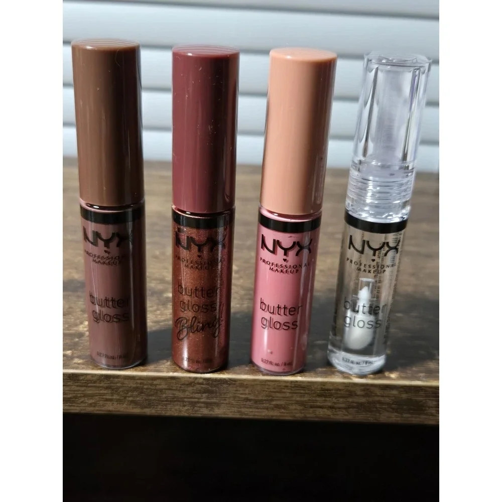 NYX Professional Makeup Butter Gloss & Butter Gloss Bling Set 4 Shades 0.27 fl
